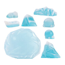 FRCOLOR 8 Pcs Unpainted Piggy Bank Gel Model