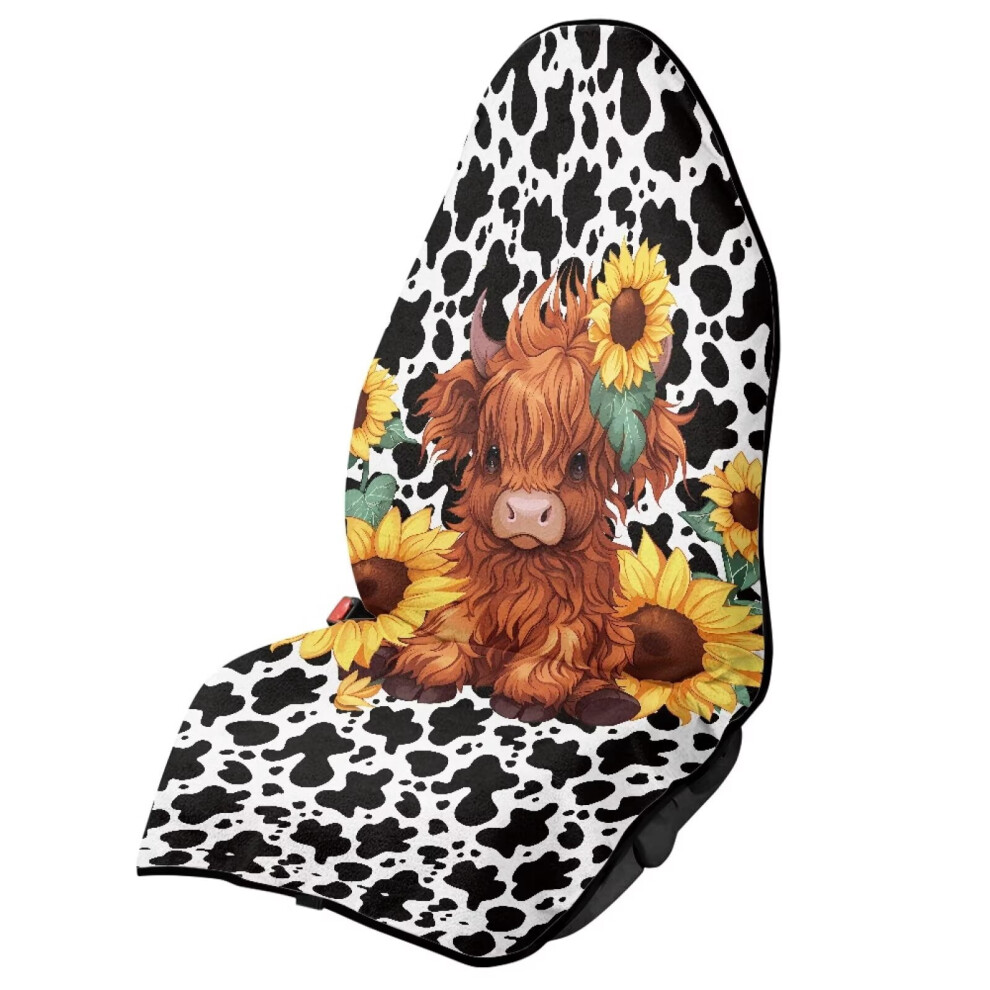 Highland Cow Car Seat Cover Protector Waterproof Anti-Slip 9043876523014