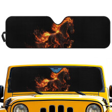 Windshield Sunshade for Jeep Wrangler (2007-2018 JK/JKU & 1997-2006 TJ/LJ) – Heat Shield, UV Protection, Keeps Car Cool