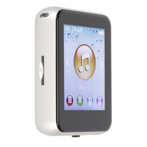 HiFi 1.8" Touch Screen MP3 Player with 8GB, Recording, Speaker, Silver