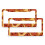 Pepperoni Cheese Pizza License Plate Frame Aluminum 2 Pack 1