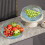 Decorative Plastic Serving Tray with Drainage Function - Elevated Pedestal Design Multi-Purpose Fruit Snack Platter for Home Decor Easy to Clean 1