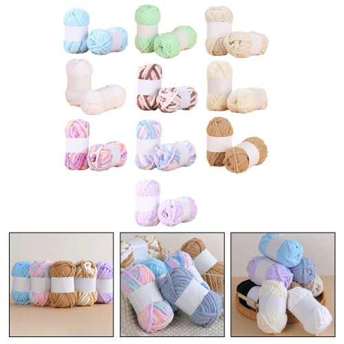 1PC Thick Yarn Needlework Diy Hand Knitted Scarf Scarf Thread 2