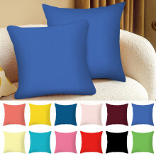 Clearance Under $5! Throw Pillow Covers 18x18 Inches Pack of 2 Soft Decorative Square Backrest Cushion Covers for Couch Sofa Bed Livingroom Car