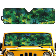 Palm Tree Print Windshield Sunshade for Jeep Wrangler