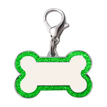 Pet Accessories Dog Customized Pet ID with 4 Lines of Deep Engraved Text in Glitter Bone and Cats
