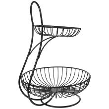 unbranded Vintage Tall Wire Basket Fruit Bowl Tier Tiered Storage Snack