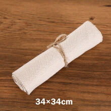 Punch Needle Embroidery Cotton Fabric 34x34 cm