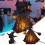 Halloween Witch Lamp Gothic Stained Glass LED Night Light 3