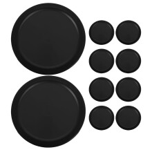 10 Pcs Puck Block Ice Hockey 6.50X6.50X0.40CM Black