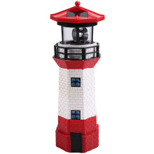 Farol Giratório Solar LED para Jardim Externo, Luz Decorativa para Paisagem de Jardim, Luz de Feixe Giratório, B
