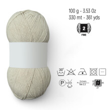 Cotton Blend Yarn (55% Cotton/45% Acrylic), Soft Sport Weight, 100g/361yds — Ideal for Amigurumi, Sweaters, Gloves & More