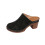 Μαύρες γυναικείες casual παντόφλες Mule με χοντρό τακούνι πλατφόρμας και κλειστά 1