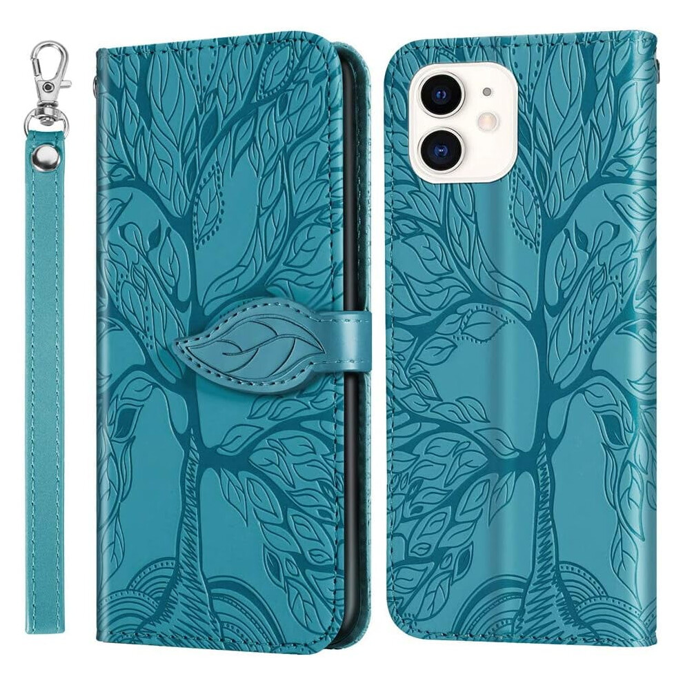 Iphone 11 Wallet Case Â Leather Flip With Wrist Strap, Kickstand, Magnetic & Shockproof, Card Holder, Compatible With Iphone 11 6.1" 9405492443693