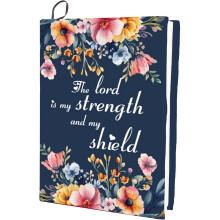 Flower Book Cover 9.4x15.7", Stretchable Elastic Cloth Protector for Hardcover Books – Reusable, Washable, Classroom Gift