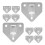 unbranded 15 Pcs Fire Extinguisher Wall Bracket Mounting Holder Door Hook Silver 1
