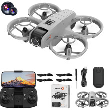 1080P HD Drone with 120 Wide-Angle + 90 Tilt Camera, Optical Flow, Obstacle Avoidance, WiFi Hover, Auto-Follow, Trajectory Flight