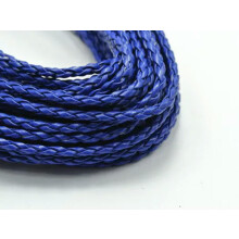 11 Yards BOLO Braided Faux Leather String Jewelry Making Cord Trimming 3mm-Royal Blue