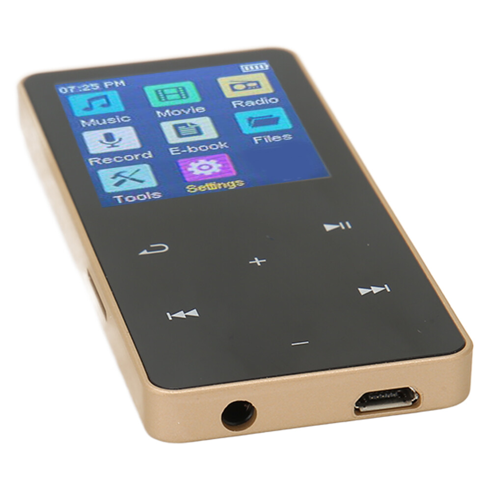 1.8 Inch Touch Screen Mp3 Mp4 Player 128Gb Expandable Bluetooth 5.0 Lightweight Gold 5001387622842
