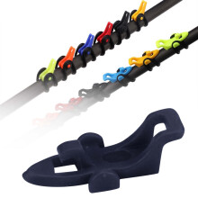 Fishing Rod Hook Holder with 3-Size Rubber Rings – Quick Mount, Compatible with Super Spook Jr, Saltwater Kits, Drop Shot & Ice Fishing