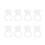 100pcs Microblading Ink Ring Cups 10ml Disposable with Dustproof Lids White 15