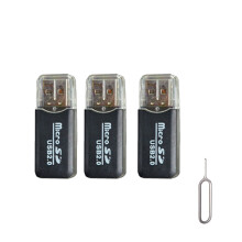 3 Mini USB 2.0 Memory Card Reader Adapter for -SD Card Reader Adapter PC Computer Laptop