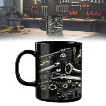Mechanic's Toolbox Mug – Ceramic Coffee Cup for Birthday, Christmas, Thanksgiving, Anniversary – Funny Gift for Husband & Dad