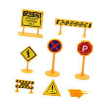 8 Pieces Dollhouse Street Road Signs Playset for Kids for DIY Model Building