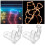 Topbathy Outdoor Rope Light Mounting Brackets Clear Rectangular 100Pcs Clips 200Pcs Screws 3