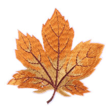 12Pcs Charm Cloth Embroidery Stickers Maple Leaf Applique for Sewing and Iron on
