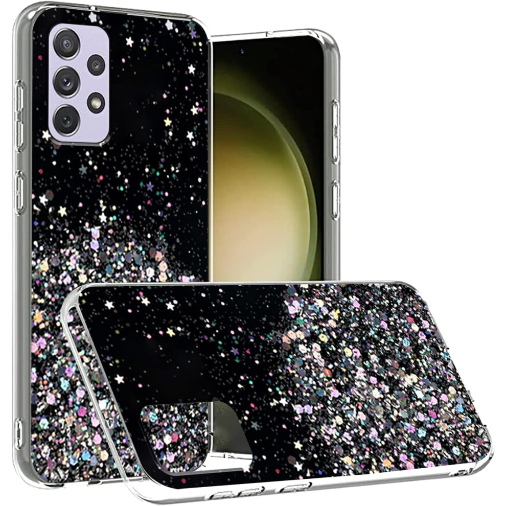 Compatible With Samsung A32 5G Glitter Clear Case Â Transparent Soft Tpu Shockproof Slim Cover Green 9044386839787