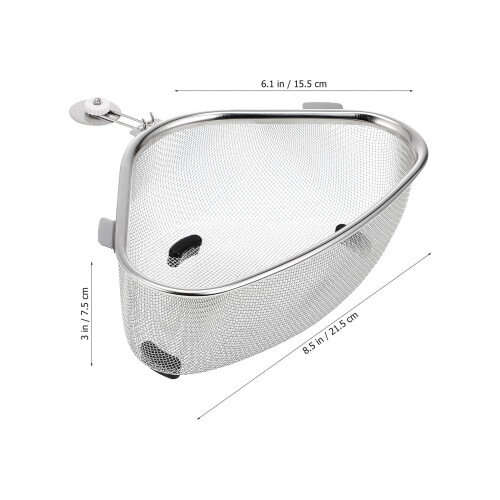 1Pcs Durable Silver Triangle Sink Strainer Basket for Kitchen Sinks 1