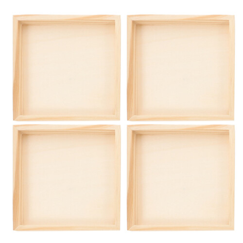 Topbathy Stackable Puzzle Sorting Trays Professional Wood Trays Synthetic Material 4Pcs 2