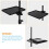 1Pack Black Plastic Microphone Stand Tray for Broadcasters 11.8x8.1in 5