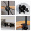 Support de micro pupitre, bras de fixation pour micro de bureau, pince 6