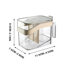 Household Jar Automatic Seasoning Box with Lid for Kitchen, Accurate Dispensing and Integrated Storage, Perfect for Spices and Seasonings