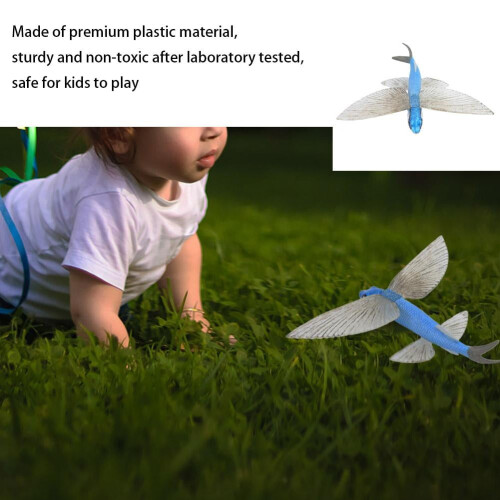 Solid Plastic Flying Fish Figurine Educational Toy 1pc 1