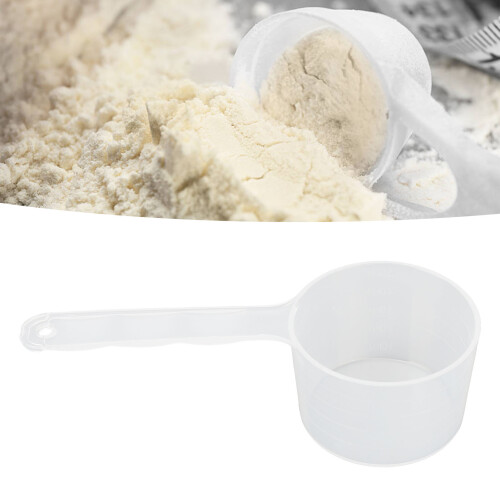 10pcs Transparent Plastic Measuring Spoons with Scale, Long Handle, PP