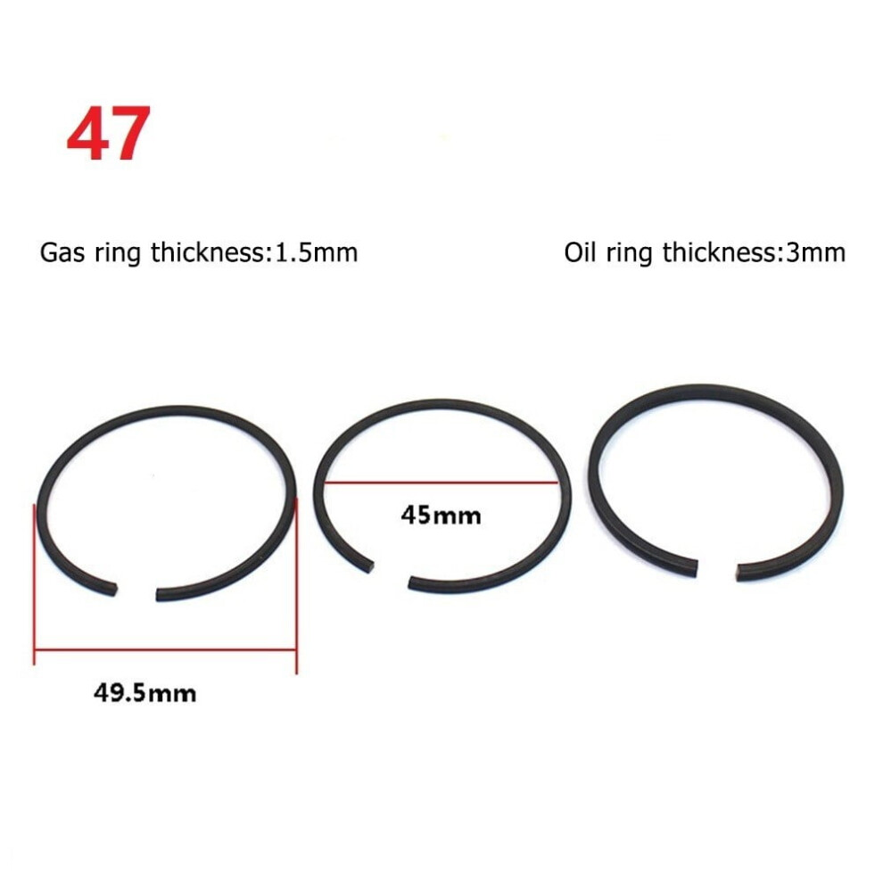 3Pcs Air Compressor Piston-Ring Pneumatic Kits For 42/47/48/51/52/65Mm Cylinder Pneumatics Equipments Accessories Repair Parts 9455834326238
