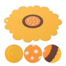 Mantel individual de silicona con diseño de girasol, resistente al calor, reutilizable, posavasos antideslizante para ollas, para el hogar.