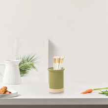 Plastic Drainable Tableware Storage 1Pcs Green Plastic Wall Mounted Hollow Chopsticks Spoon Basket for Kitchen Counter Office Party Camping Picnic