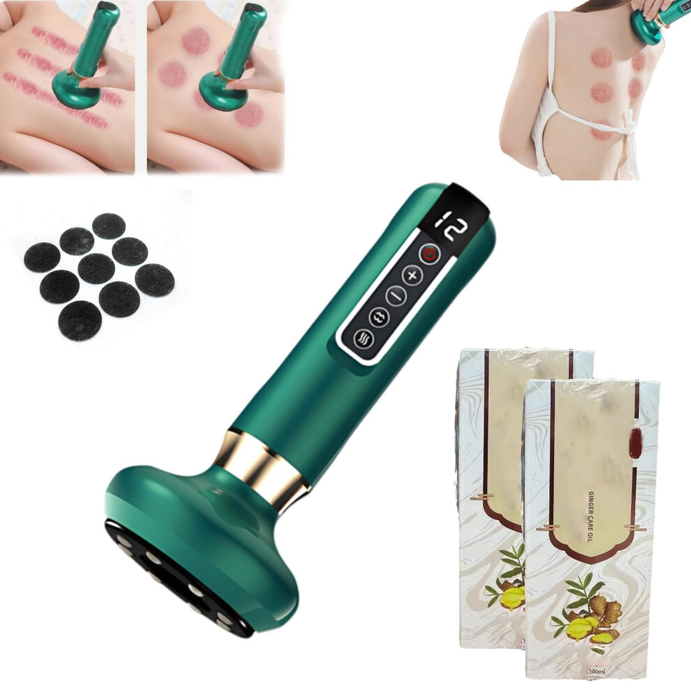 Green/White Handheld Cellulite Massager, Rechargeable & Cordless Anti-Cellulite Massager, Stomach Fat Massager, Massage Abdominal Belly Thighs Butt Neck At Home