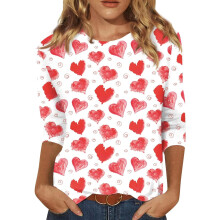 Chemises grandes tailles pour la Saint-Valentin, chemisiers business casual pour femmes, chemisiers décontractés pour femmes, chemisiers à manches