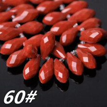 Perles de pendentif en cristal facetté en forme de larme, 12 x 6 mm, 16 x 8 mm, 20 x 10 mm, 25 x 12 mm, en vrac - 60# Rouge opaque - 20 x 10 mm (10