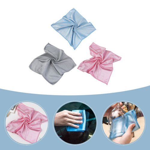 Microfiber Cleaning Cloths for Windows Glasses Mirrors 3 Pcs 1