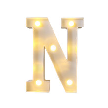 Letras LED luminosas – 26 letras del alfabeto que se iluminan, funcionan con pilas, ideales para fiestas, mesas, cumpleaños y decoración del
