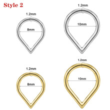 16G Titanium Nose Ring Hinged Clicker Septum Piercing Ear Helix Piercing Jewelry-Style 2-8mm-Silver