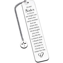 Sister Gifts: Christian Bookmark for First Communion, Baptism, Confirmation – Compatible with Faith-Based Celebrations