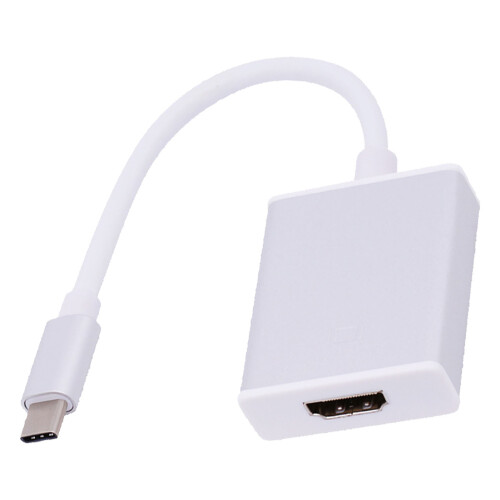 Type C to HDMI 4K Adapter, 10GBit, Silver, 25x5cm Plug & Play 2
