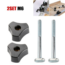 Boulons à rainure en T, boulons pour rail en T, boutons, kit de 4 pièces, pièces métalliques M6 en plastique léger, argent/noir, gabarits et